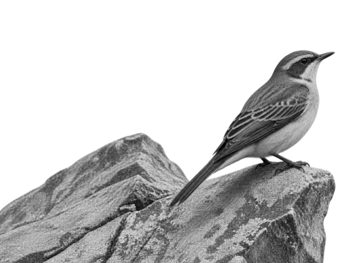 岩の上にとまる鳥
